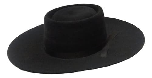 Sombrero Plato Redondo Ala 10 Fieltro Paño Oveja