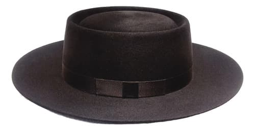 Sombrero Plato Redondo Ala 8 Trad Arg. Fieltro Paño Oveja