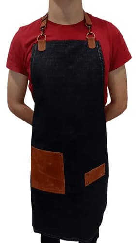 Delantal De Jean Y Cuero 100% Vacuno Mission Unisex